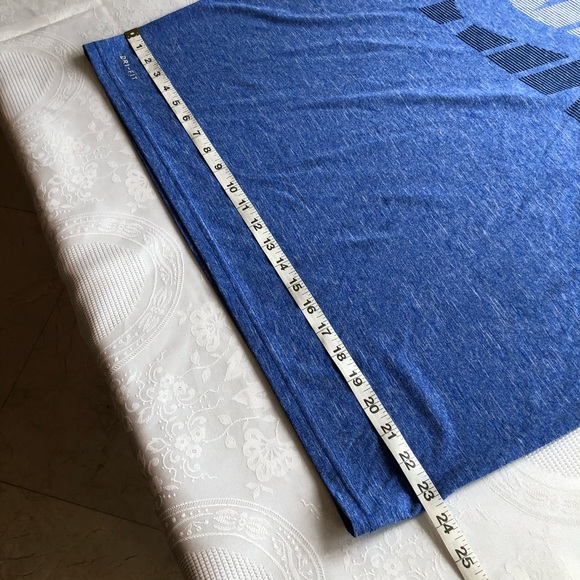 Nike Blue Dri-Fit Shirt Men’s Size XL Front Logo Short Sleeves Activewear Top - Picture 14 of 14
